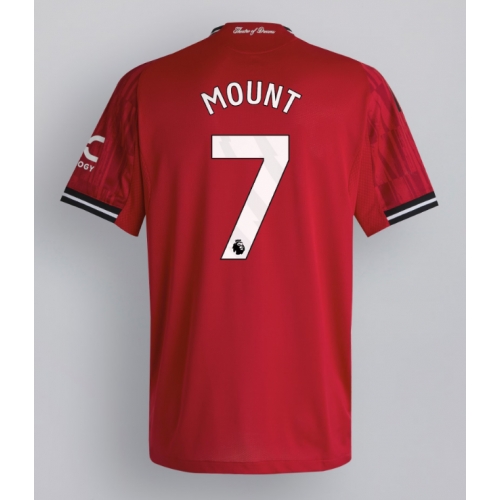 Manchester United Mason Mount #7 Maglia Gara Casa Repliche 2025-26 Maniche Corte Manchester United Mason Mount #7 Maglia Gara Casa Repliche 2025-26 Maniche Corte